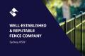 WELL ESTABLISHED AND REPUTABLE FENCE COMPANY (SYDNEY NSW) BFB4033