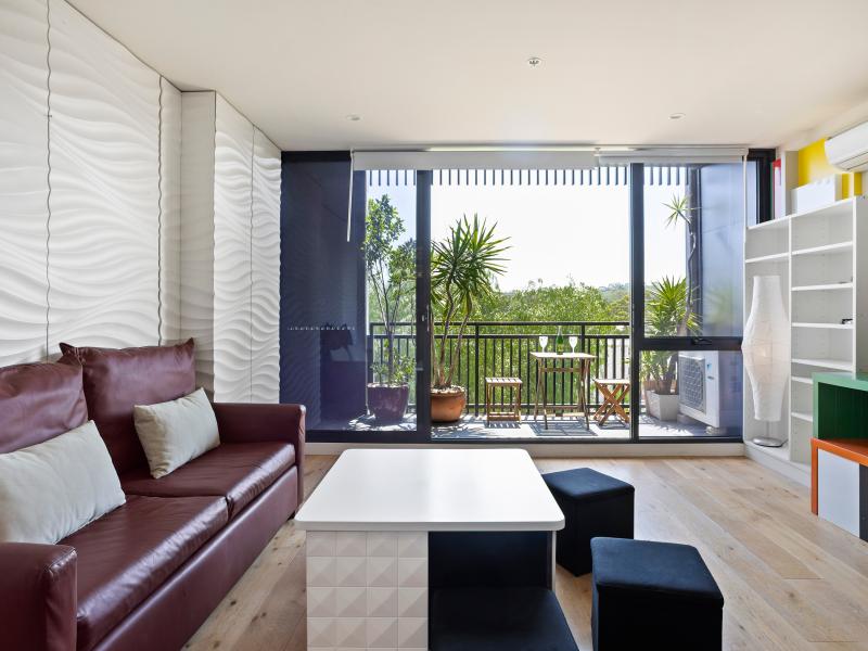 Oversized, Fully Furnished North-Facing Studio with Architectural Flair