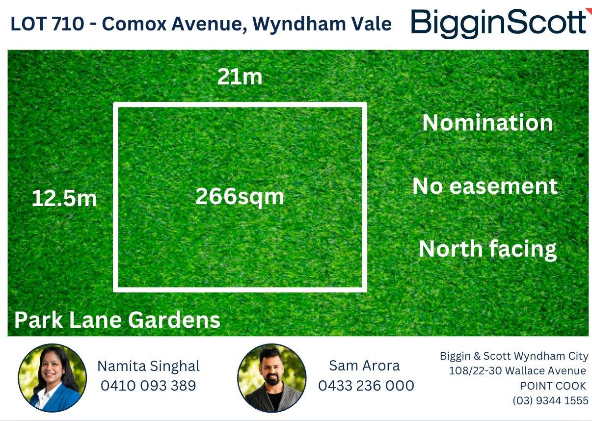 Lot 710, Comox Comox Avenue, Wyndham Vale
