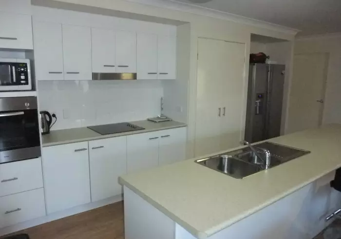 Large galley style kitchen