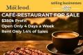 Cafe-Restaurant, $380k Profit, 4 Days A Week, Rent Only 1.4% Sales - (CML 11416)