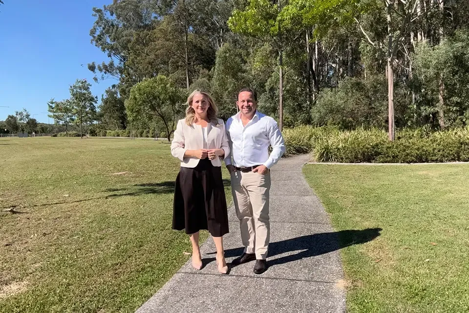 Baringa local real estate agents Matt Glynn and Lori Wyer