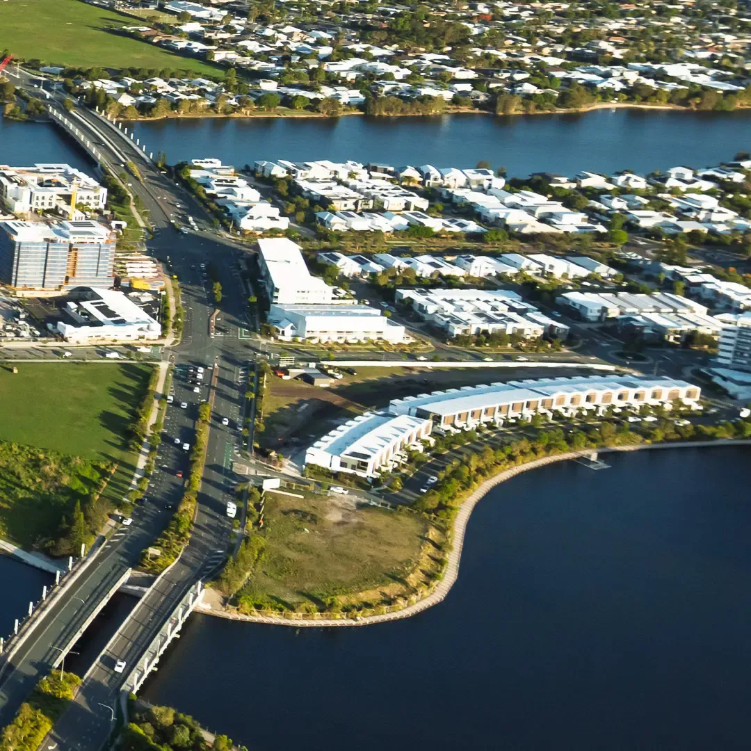 Birtinya water ways aerial view