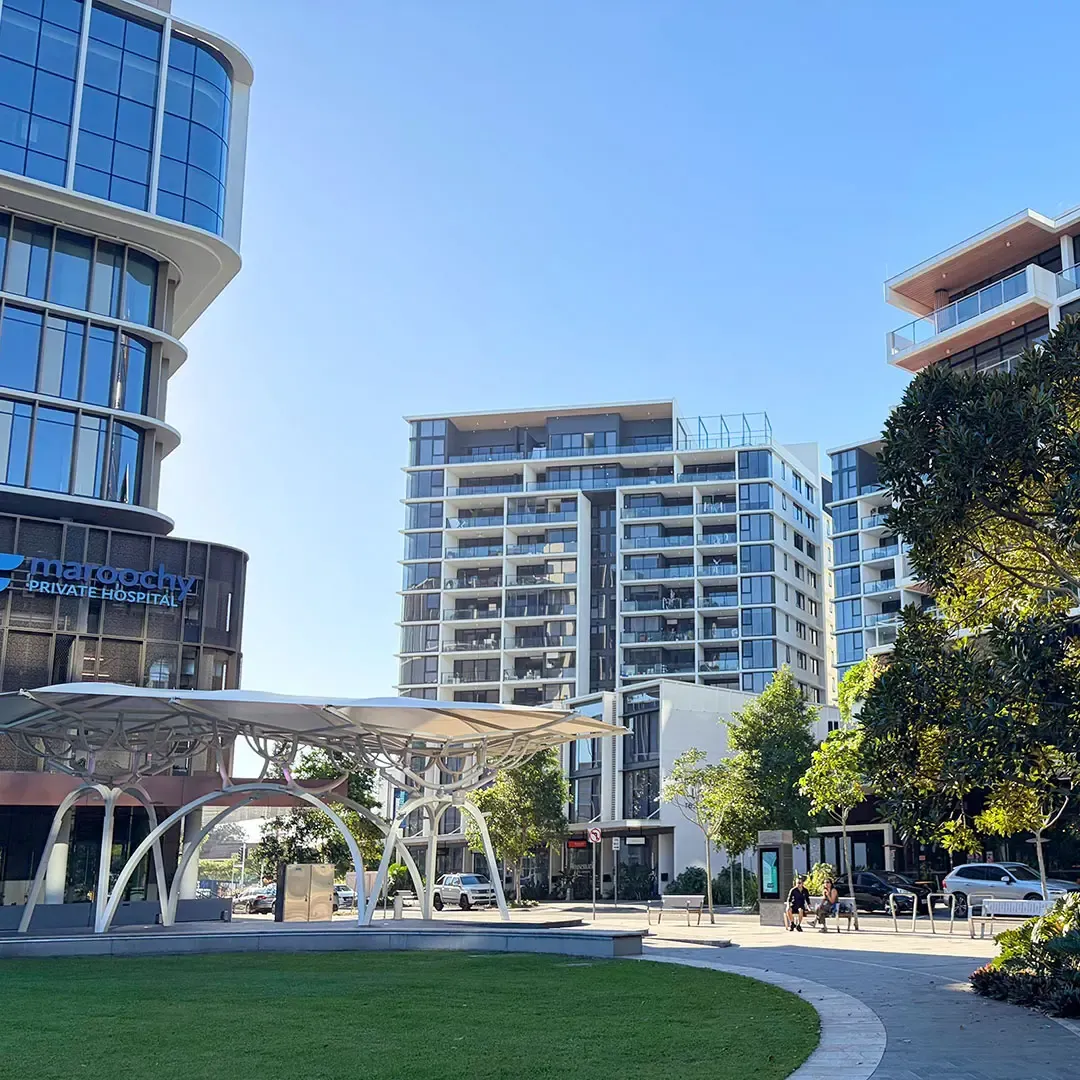 Maroochydore CBD transformation, Maroochy Private Hospital, apartments and offices