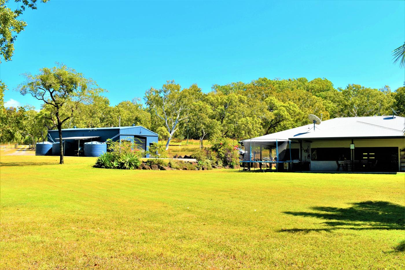 Shed and house