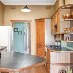 Timber kitchen with breakfast bar or serving area