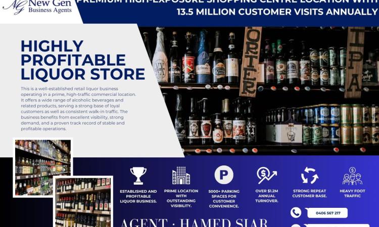 Prime Liquor Store – Busy Shopping Centre Entrance [2605062]