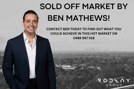 Sold Off Market By The Mathews Team