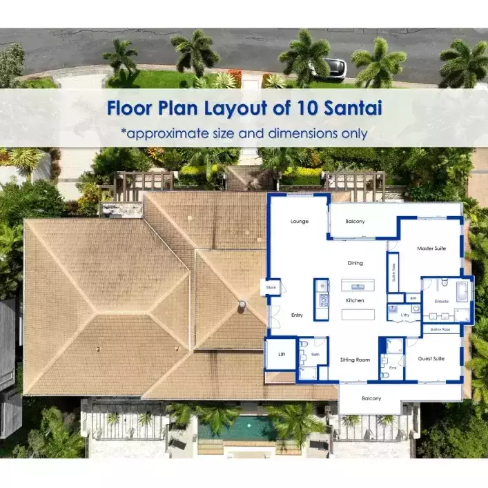 Floor plan of Unit 10 Santai, 11 Colonel Cummings Drive, Palm Cove – villa-style apartment floor layout