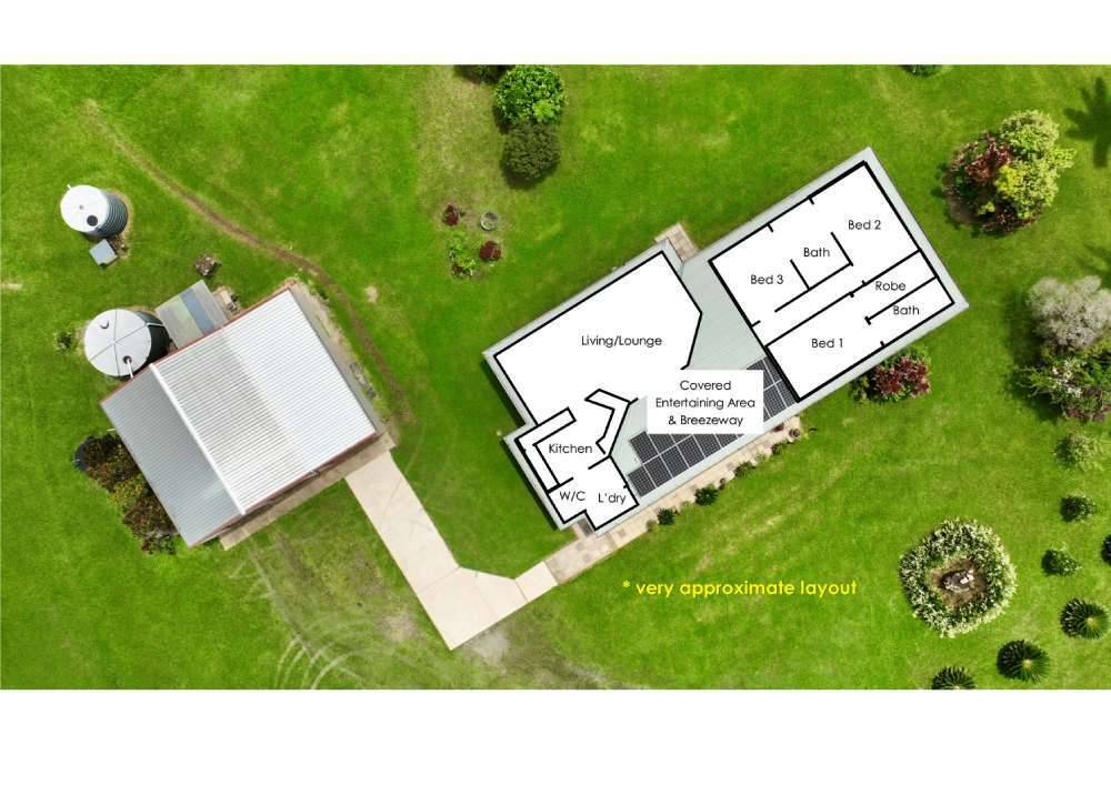 Floor plan of 151 Highland Drive, Julatten – home layout diagram with bedrooms and living zones