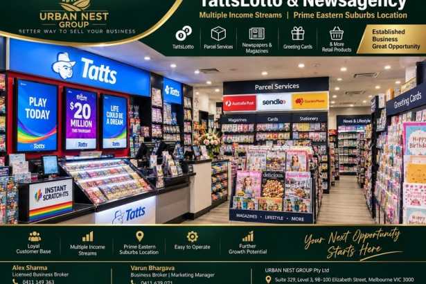 TattsLotto | ~$200K Commission + $52K Parcel Commission + Retail Income