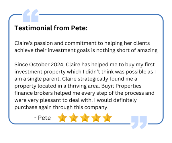 Testimonial from Pete