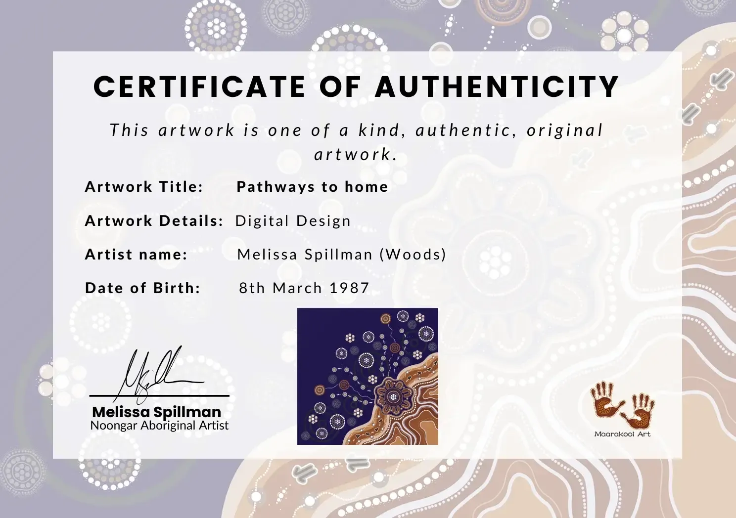 Certificate of Authenticity